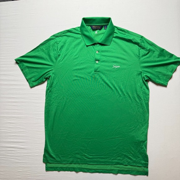 TPC Sawgrass RALPH LAUREN Polo Golf Shirt Mens Large Green Moisture Wicking - Picture 1 of 6